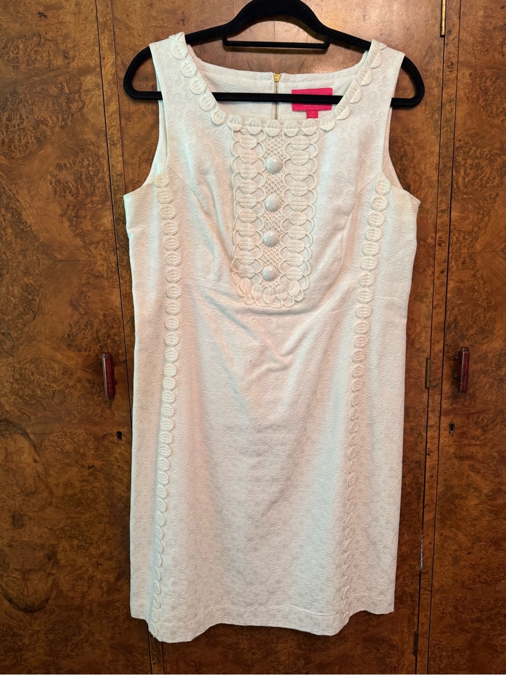 Lilly Pulitzer JUBILEE White Sleeveless Embroidered Shift Dress